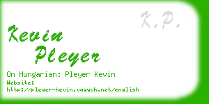 kevin pleyer business card